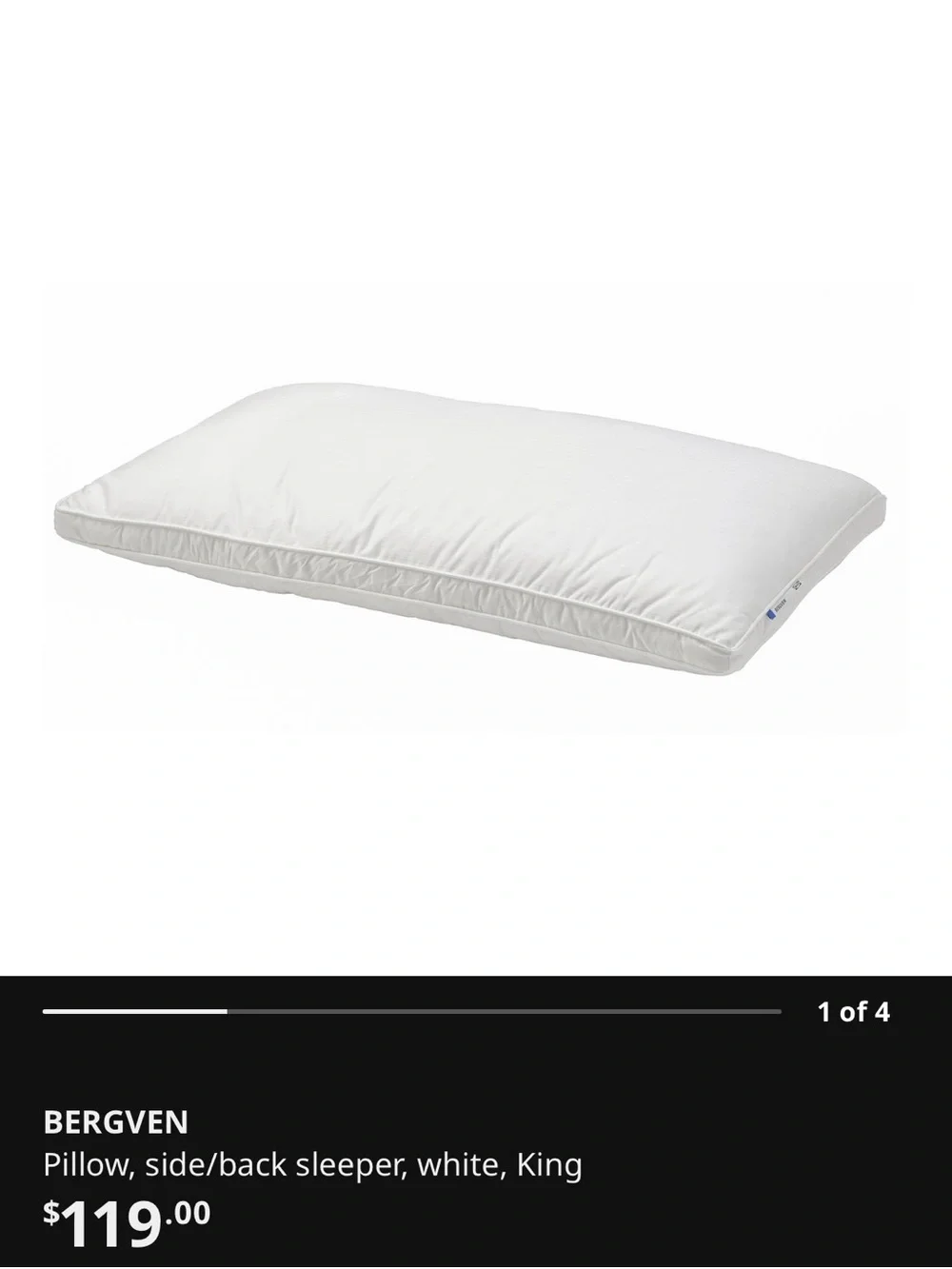 IKEA King Pillow— Down and Feathers
